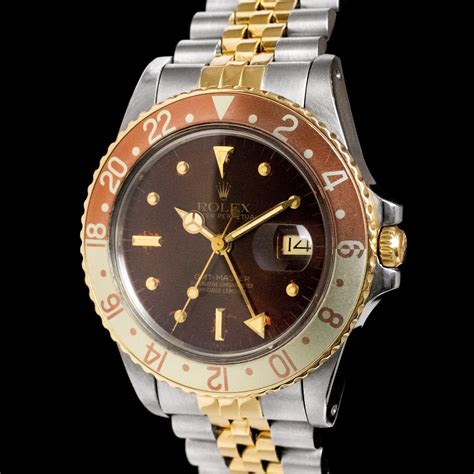 rolex 16753 root beer dial photo luminous|Rolex gmt root beer.